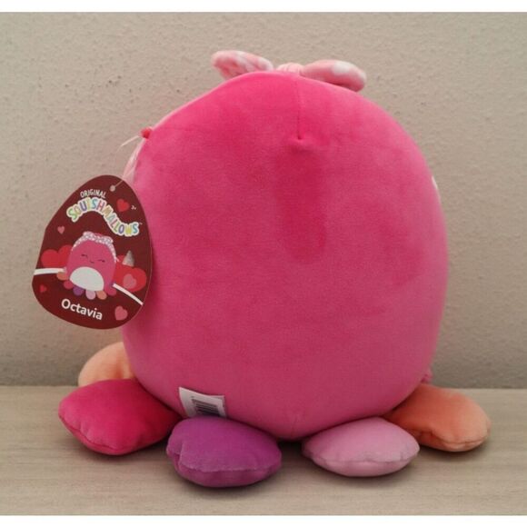 Squishmallows Official Plush 12" Hot Pink Octopus "Octavia" w/Heart Headband - Picture 2 of 4